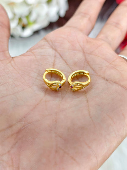 Women Stone Side Valaiyam – 1 Gram Gold Matte Finish