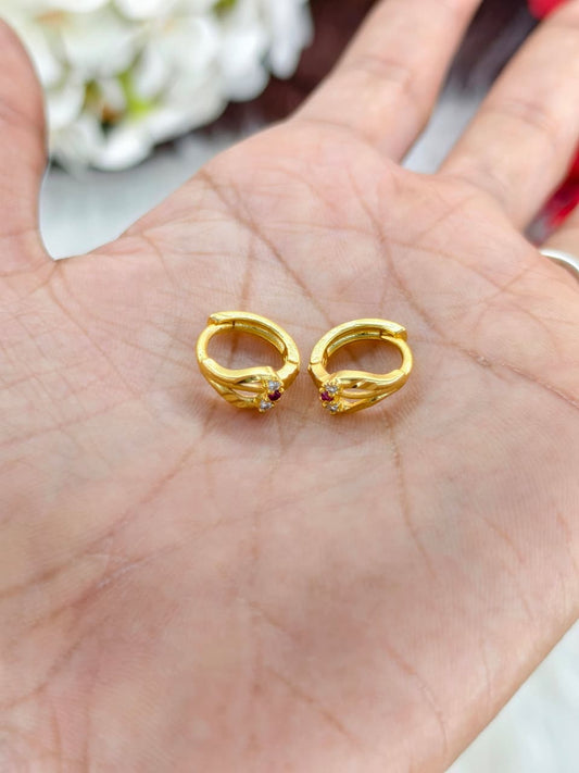 Women Stone Side Valaiyam – 1 Gram Gold Matte Finish