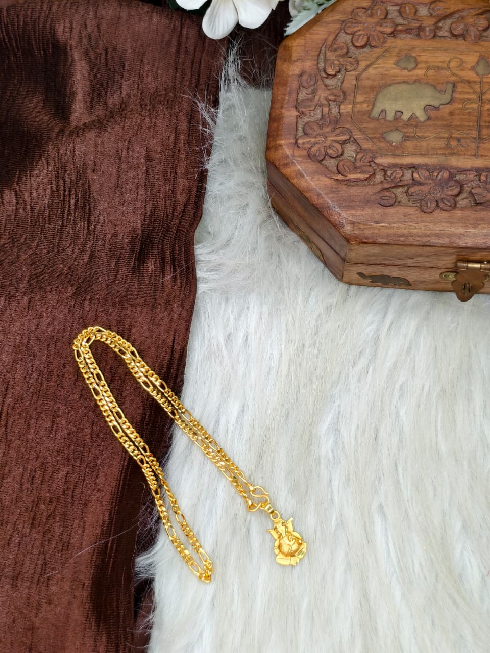 ✨ Elegant 1 Gram Gold-Plated Women’s Chain | 18 Inch Lightweight Necklace Model-12 ✨
