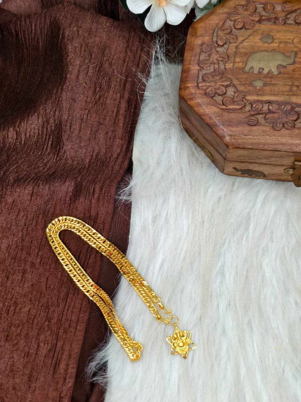 ✨ Elegant 1 Gram Gold-Plated Women’s Chain | 18 Inch Lightweight Necklace Model-9 ✨