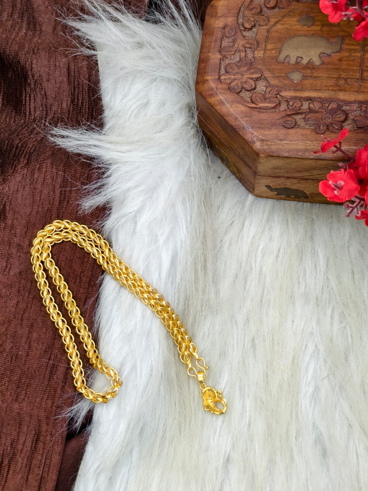 ✨ Elegant 1 Gram Gold-Plated Women’s Chain | 18 Inch Lightweight Necklace Model-25 ✨