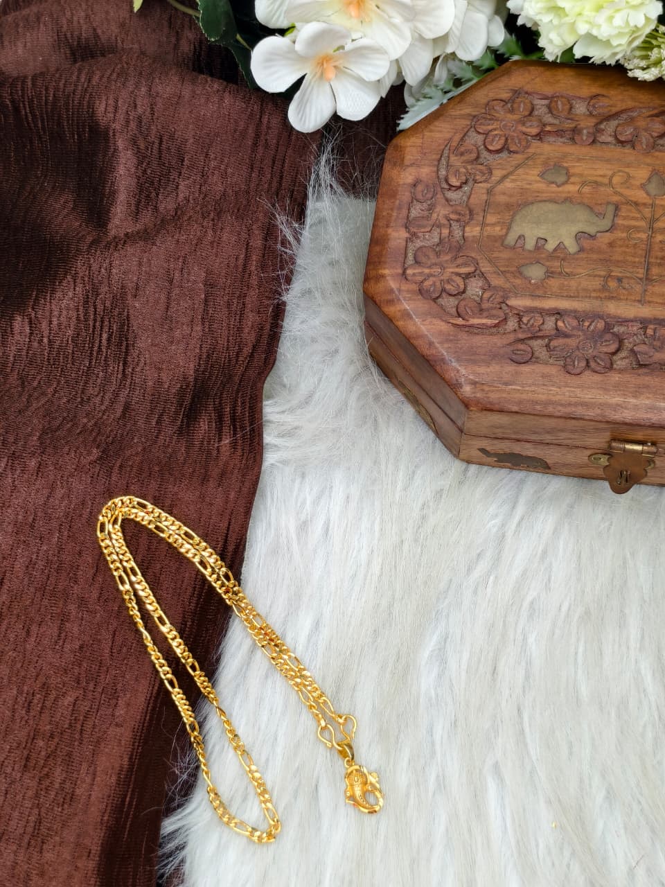 ✨ Elegant 1 Gram Gold-Plated Women’s Chain | 18 Inch Lightweight Necklace Model-12 ✨
