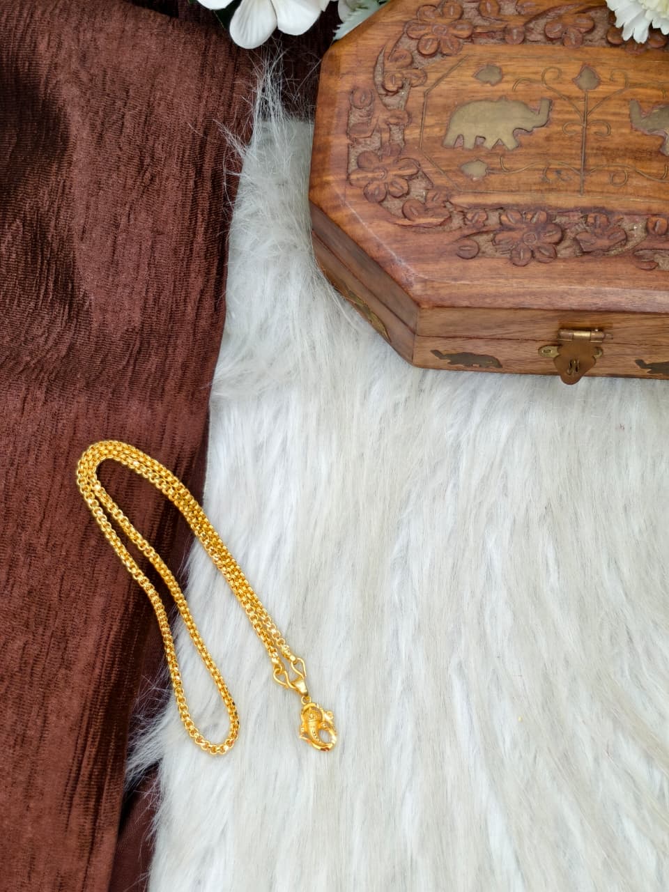 ✨ Elegant 1 Gram Gold-Plated Women’s Chain | 18 Inch Lightweight Necklace ✨