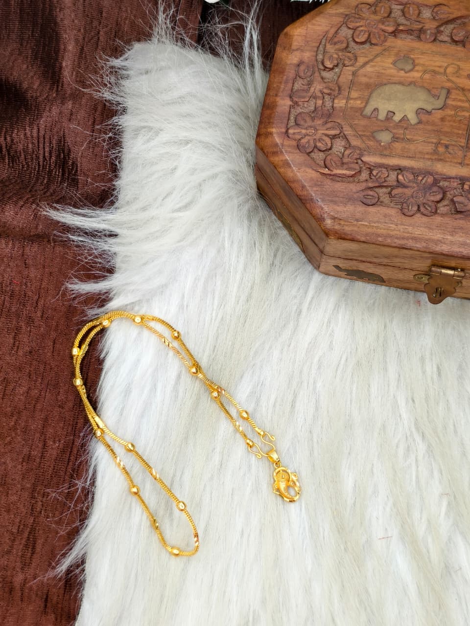 ✨ Elegant 1 Gram Gold-Plated Women’s Chain | 18 Inch Lightweight Necklace Model-17 ✨