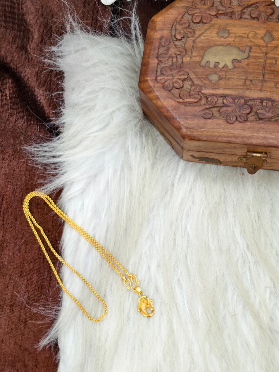 ✨ Elegant 1 Gram Gold-Plated Women’s Chain | 18 Inch Lightweight Necklace Model-15 ✨