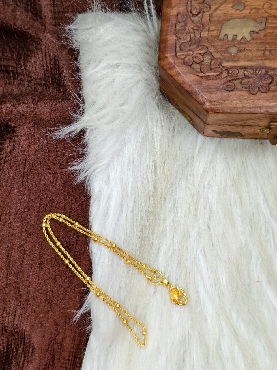 ✨ Elegant 1 Gram Gold-Plated Women’s Chain | 18 Inch Lightweight Necklace Model-19 ✨