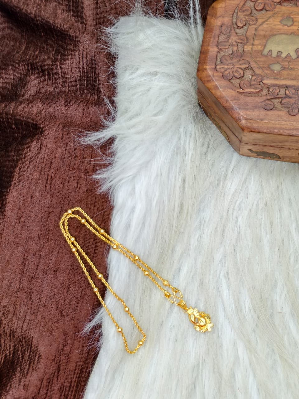 ✨ Elegant 1 Gram Gold-Plated Women’s Chain | 18 Inch Lightweight Necklace Model-19 ✨