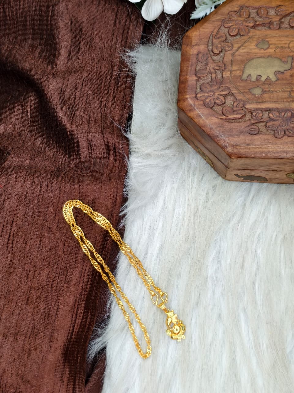 ✨ Elegant 1 Gram Gold-Plated Women’s Chain | 18 Inch Lightweight Necklace Model-14 ✨
