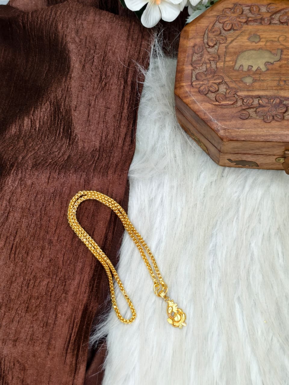 ✨ Elegant 1 Gram Gold-Plated Women’s Chain | 18 Inch Lightweight Necklace ✨