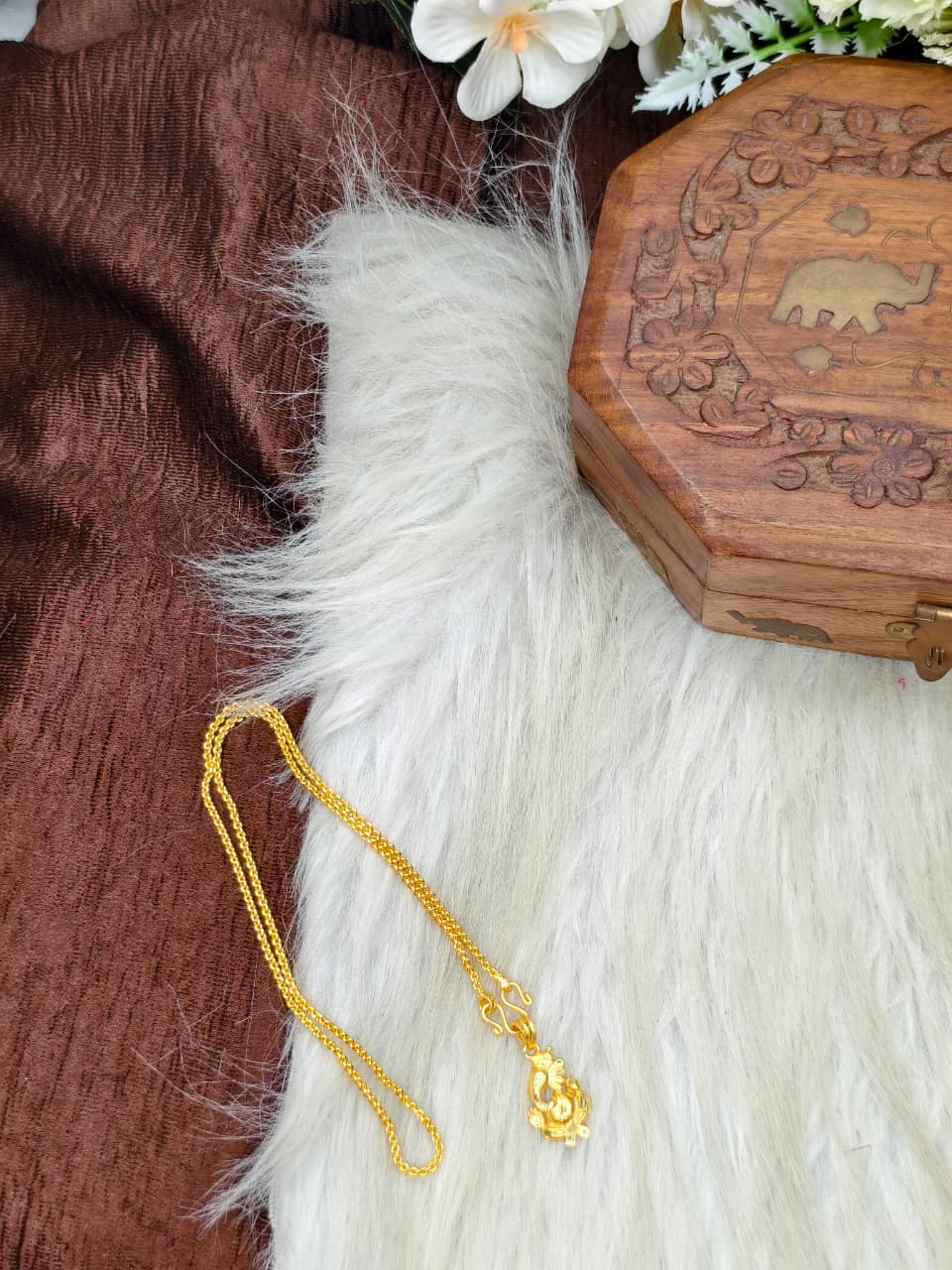 ✨ Elegant 1 Gram Gold-Plated Women’s Chain | 18 Inch Lightweight Necklace Model-15 ✨