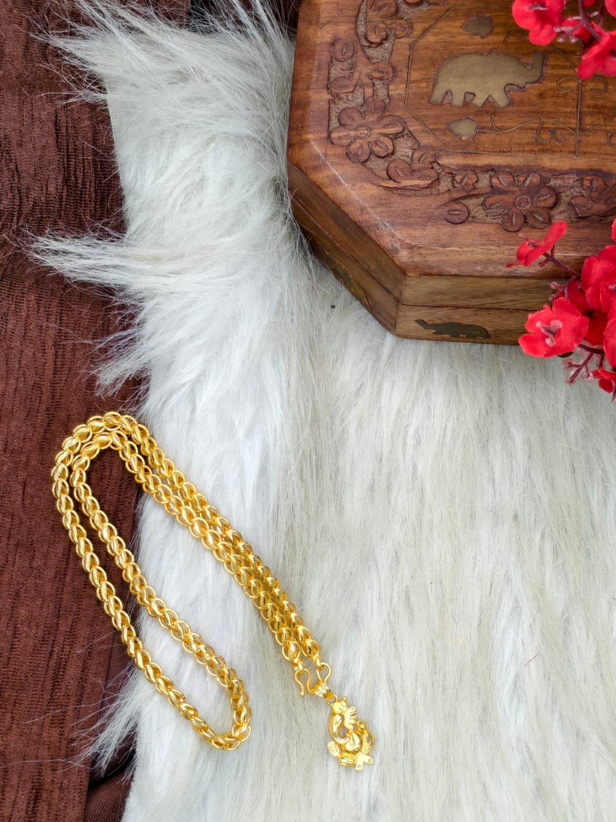 ✨ Elegant 1 Gram Gold-Plated Women’s Chain | 18 Inch Lightweight Necklace Model-25 ✨