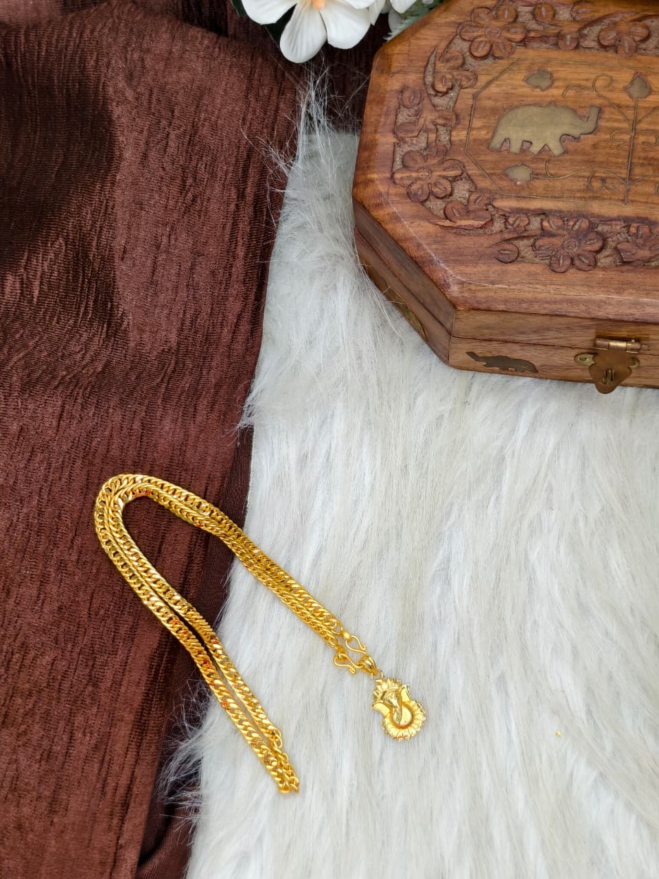 ✨ Elegant 1 Gram Gold-Plated Women’s Chain | 18 Inch Lightweight Necklace Model-9 ✨