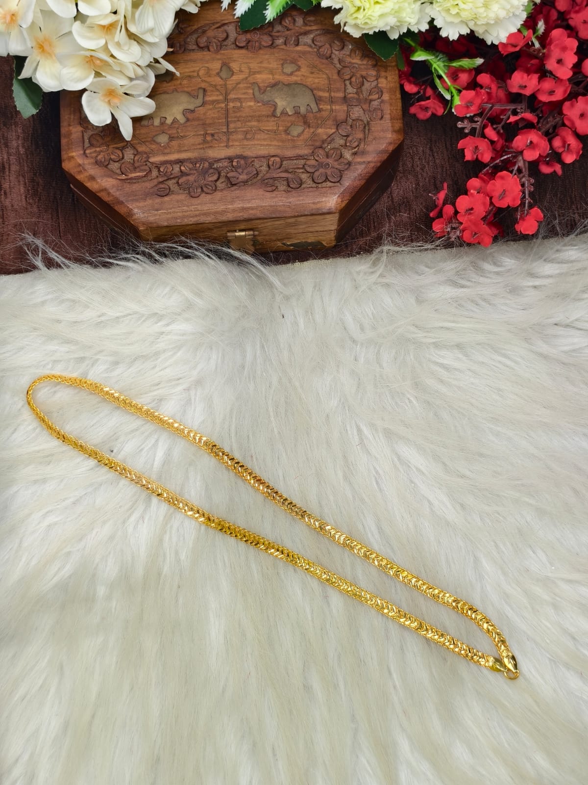 (1Gram gold plated) V patta Model