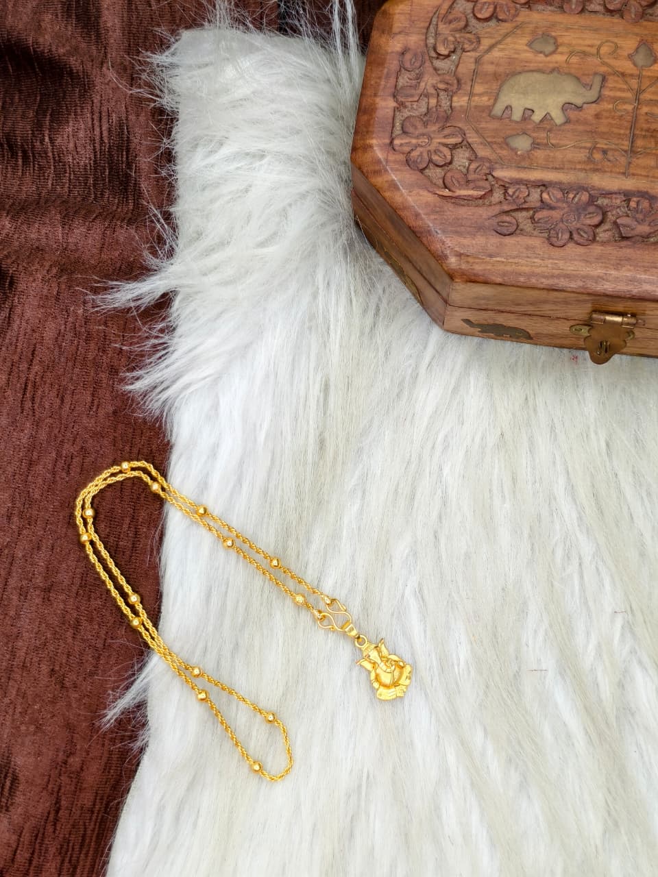 ✨ Elegant 1 Gram Gold-Plated Women’s Chain | 18 Inch Lightweight Necklace Model-19 ✨