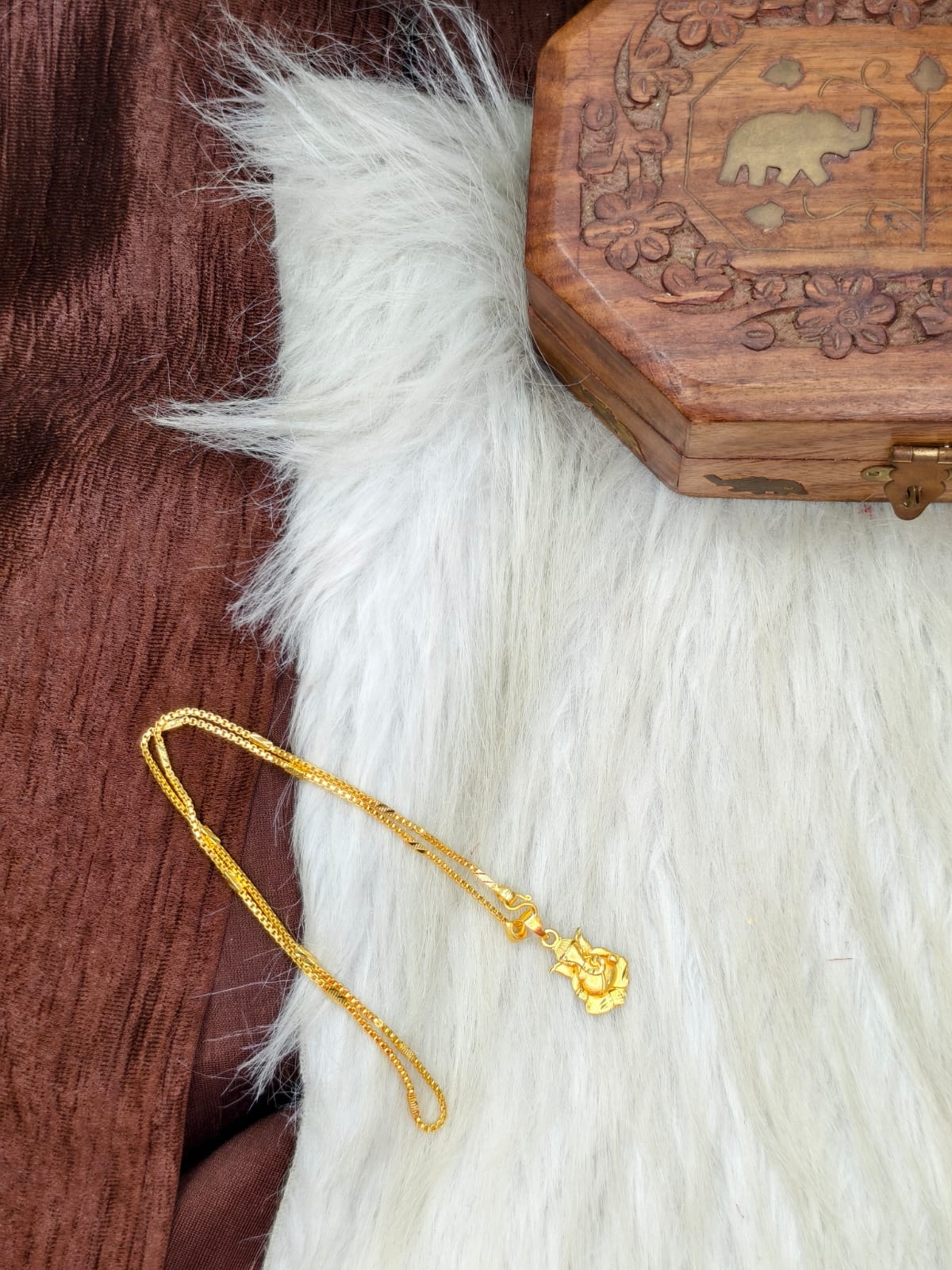 ✨ Elegant 1 Gram Gold-Plated Women’s Chain | 18 Inch Lightweight Necklace Model-21 ✨