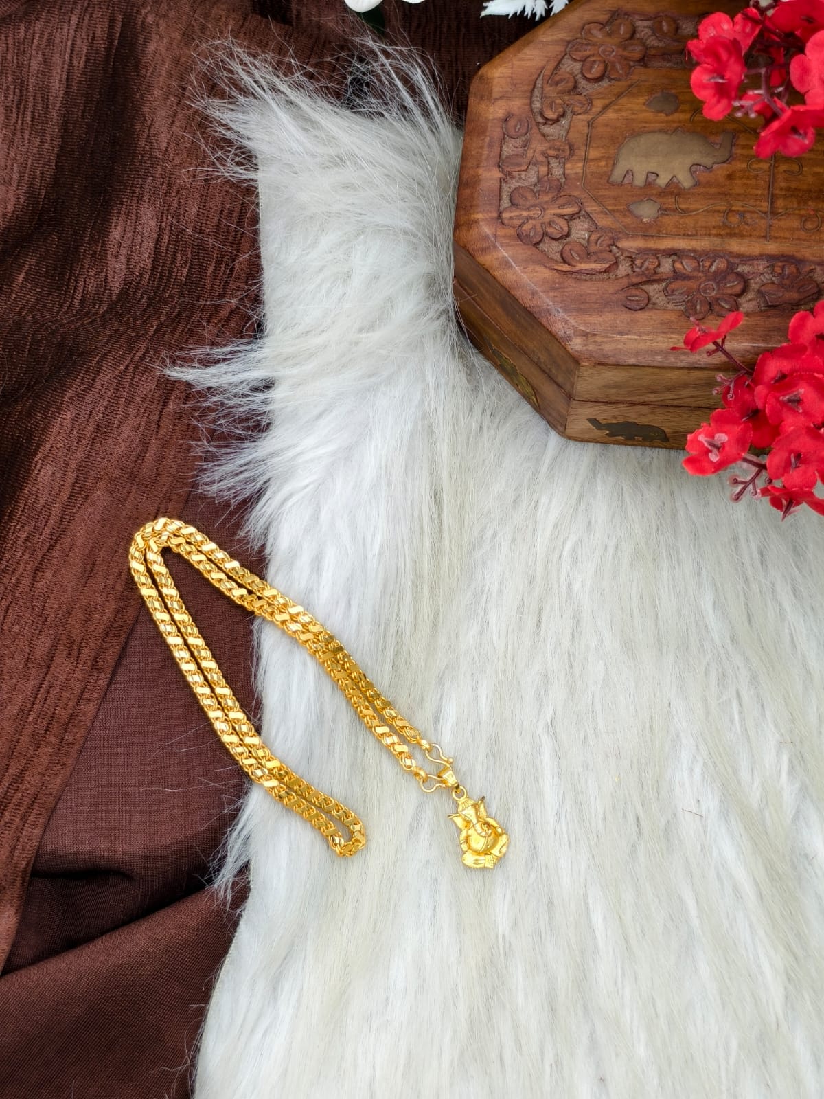 ✨ Elegant 1 Gram Gold-Plated Women’s Chain | 18 Inch Lightweight Necklace Model-23 ✨