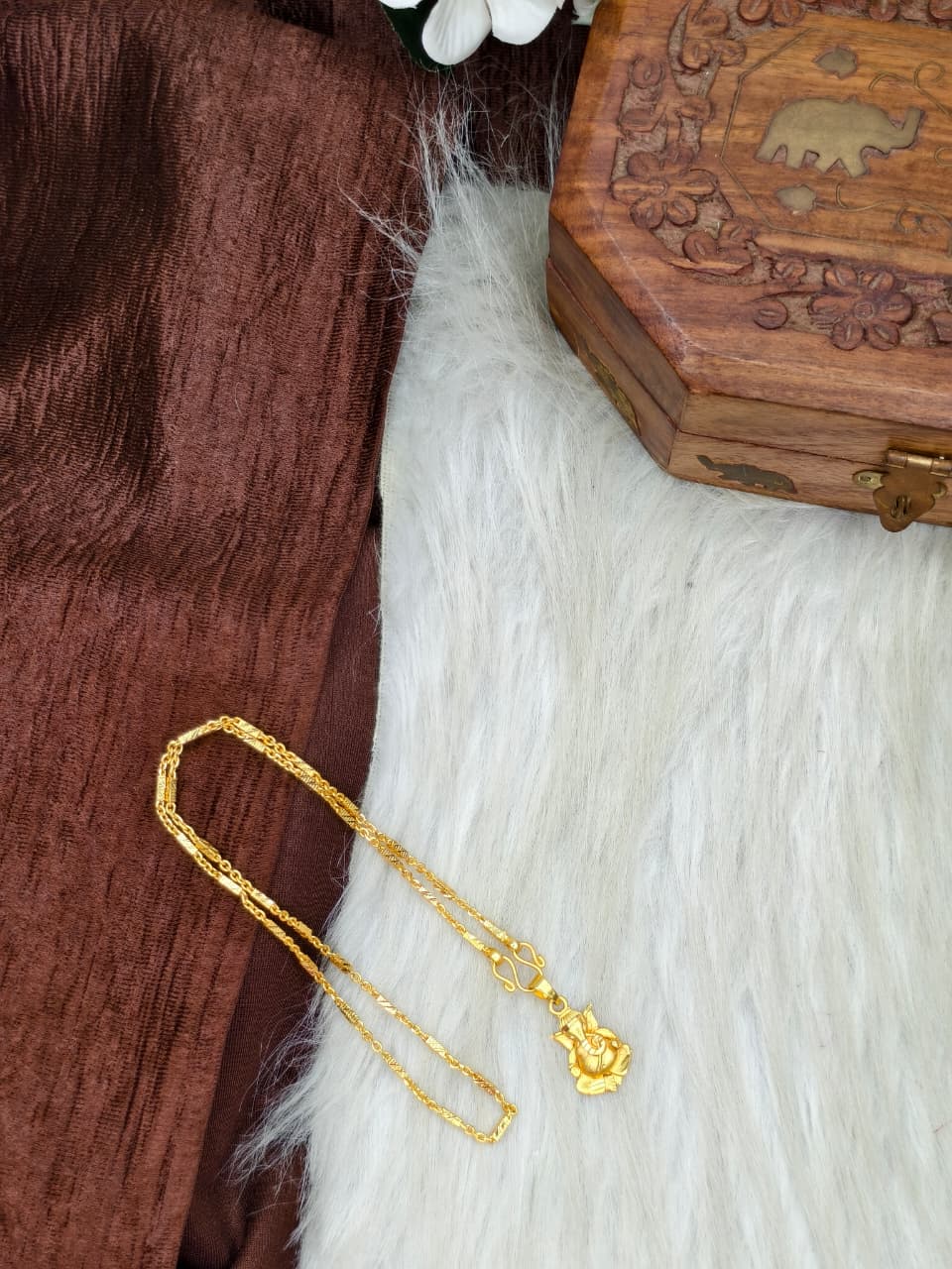 ✨ Elegant 1 Gram Gold-Plated Women’s Chain | 18 Inch Lightweight Necklace Model-6 ✨