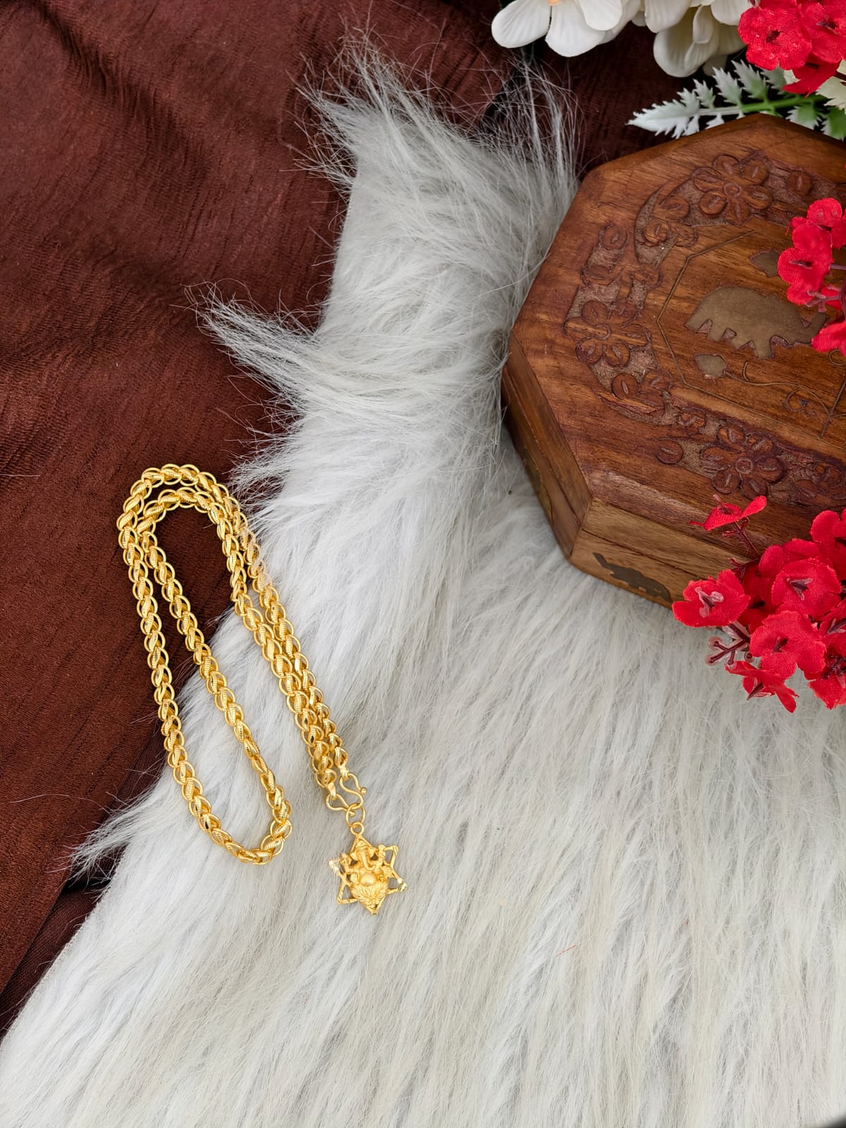 ✨ Elegant 1 Gram Gold-Plated Women’s Chain | 18 Inch Lightweight Necklace Model-25 ✨