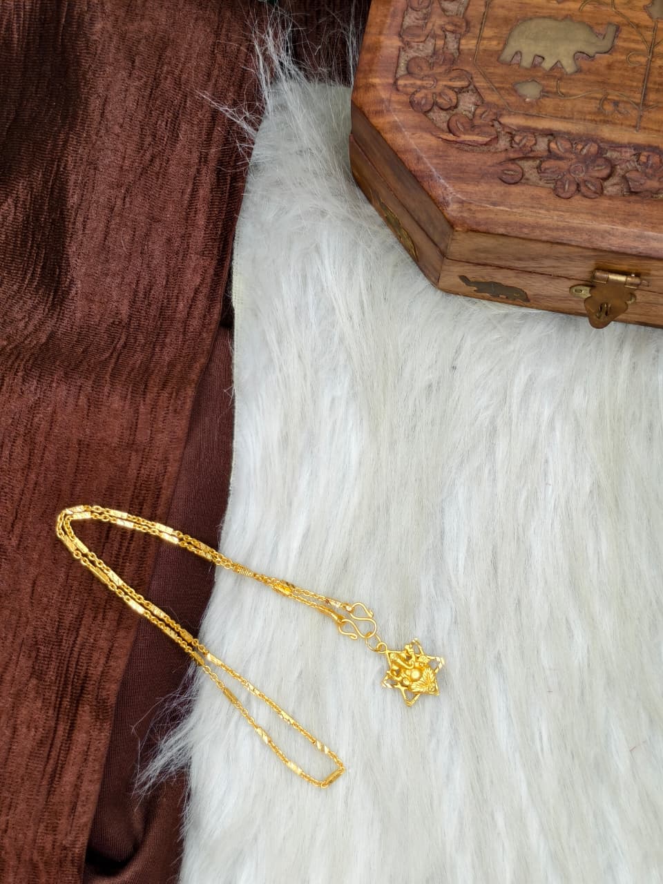 ✨ Elegant 1 Gram Gold-Plated Women’s Chain | 18 Inch Lightweight Necklace Model-6 ✨