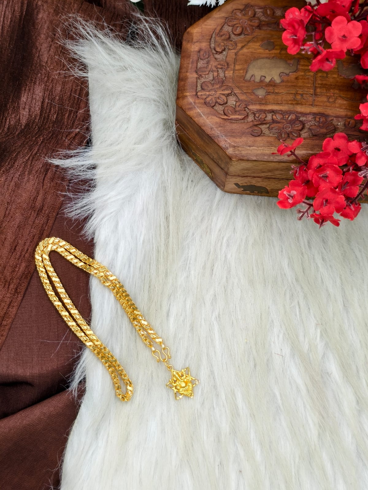 ✨ Elegant 1 Gram Gold-Plated Women’s Chain | 18 Inch Lightweight Necklace Model-23 ✨