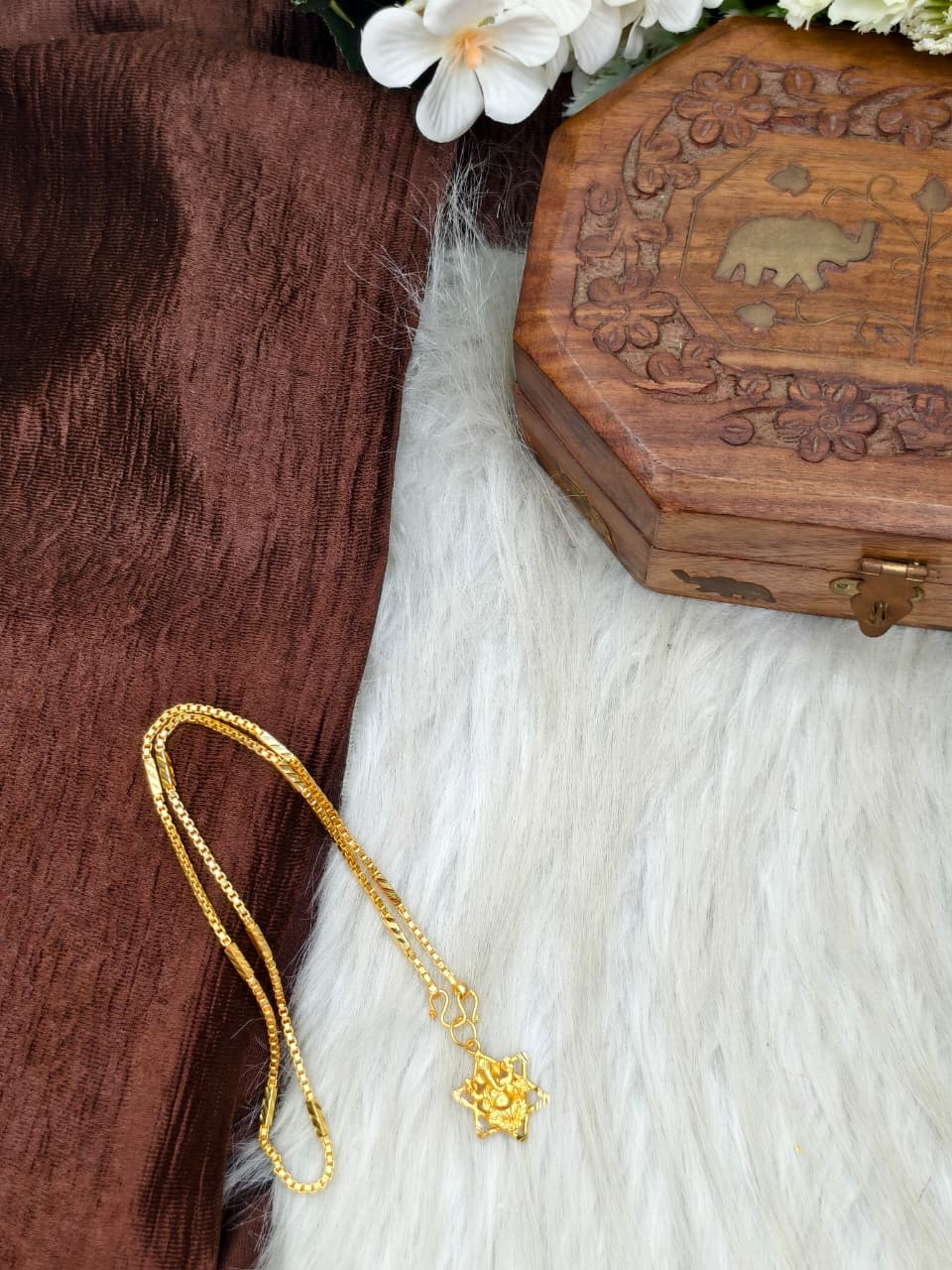 ✨ Elegant 1 Gram Gold-Plated Women’s Chain | 18 Inch Lightweight Necklace Model-8 ✨
