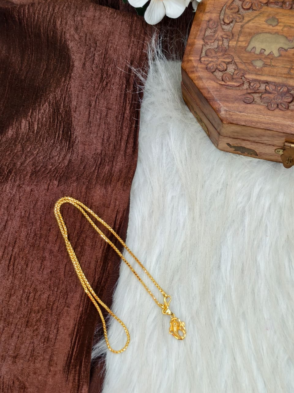 ✨ Elegant 1 Gram Gold-Plated Women’s Chain | 18 Inch Lightweight Necklace Model-7 ✨