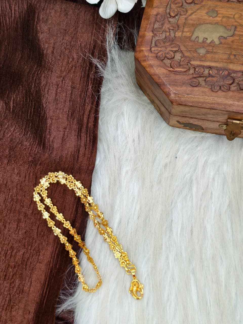 ✨ Elegant 1 Gram Gold-Plated Women’s Chain | 18 Inch Lightweight Necklace ✨