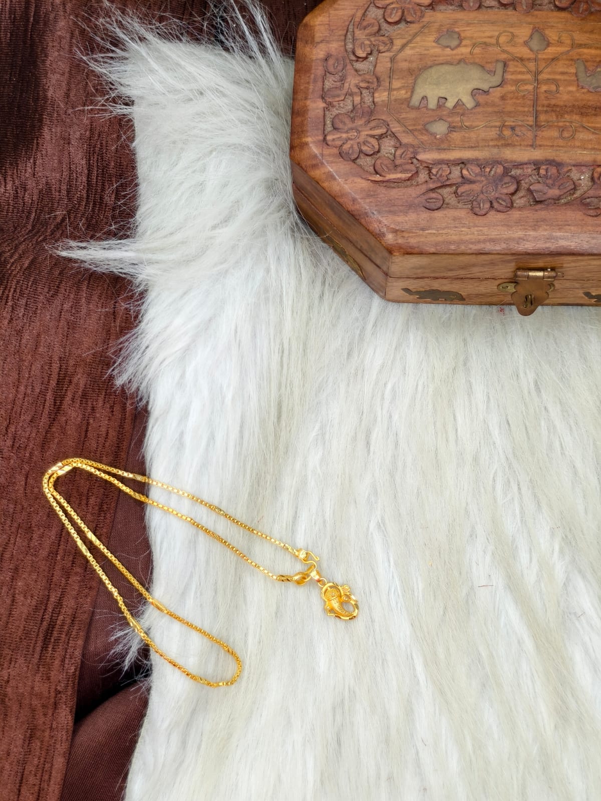 ✨ Elegant 1 Gram Gold-Plated Women’s Chain | 18 Inch Lightweight Necklace Model-21 ✨