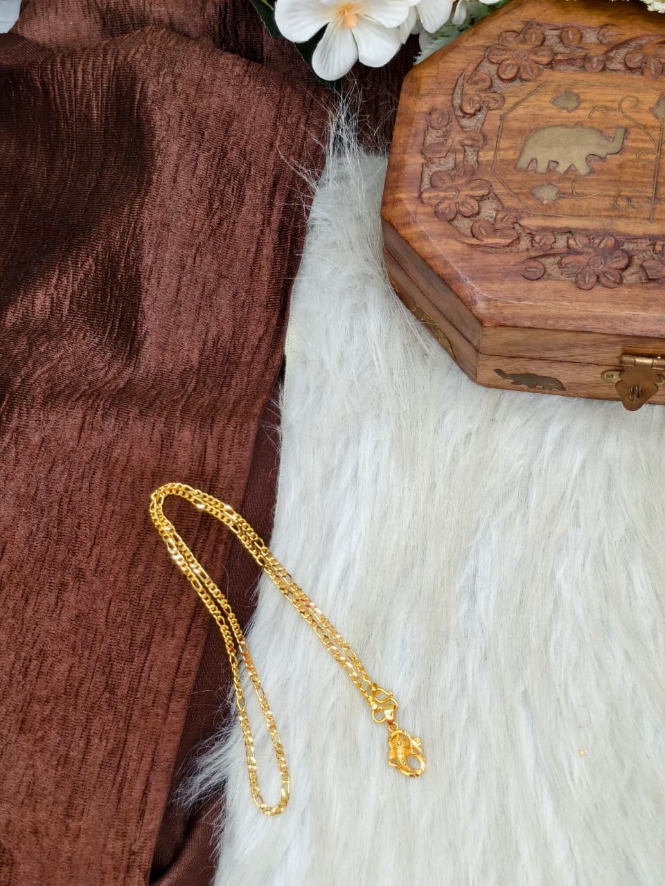 ✨ Elegant 1 Gram Gold-Plated Women’s Chain | 18 Inch Lightweight Necklace ✨