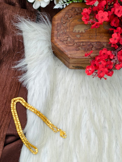 ✨ Elegant 1 Gram Gold-Plated Women’s Chain | 18 Inch Lightweight Necklace Model-24 ✨