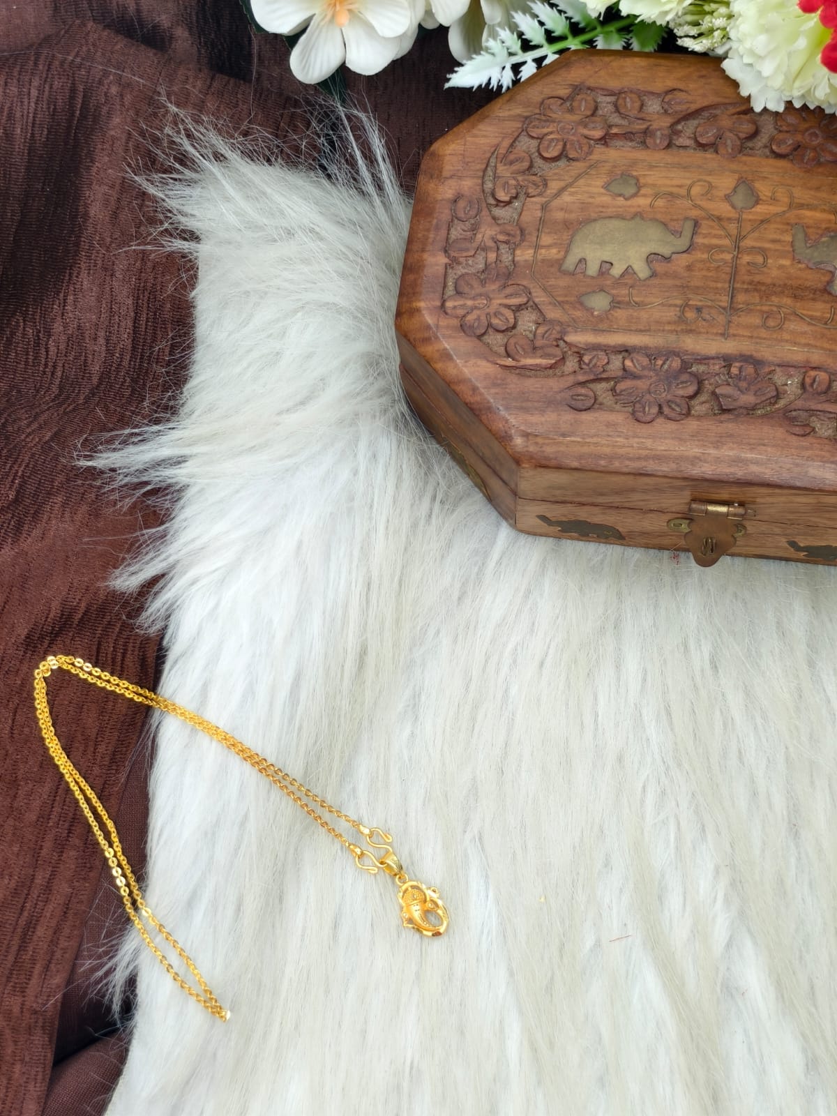 ✨ Elegant 1 Gram Gold-Plated Women’s Chain | 18 Inch Lightweight Necklace Model-22 ✨v