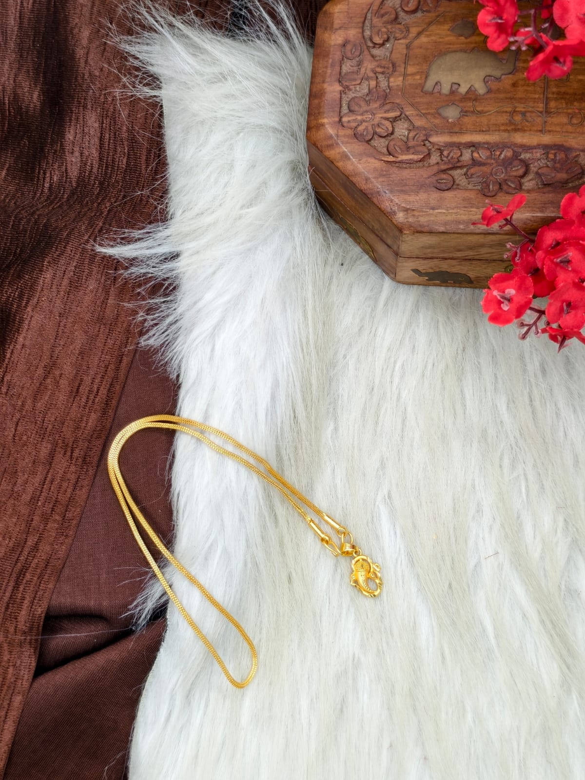 ✨ Elegant 1 Gram Gold-Plated Women’s Chain | 18 Inch Lightweight Necklace Model-1 ✨