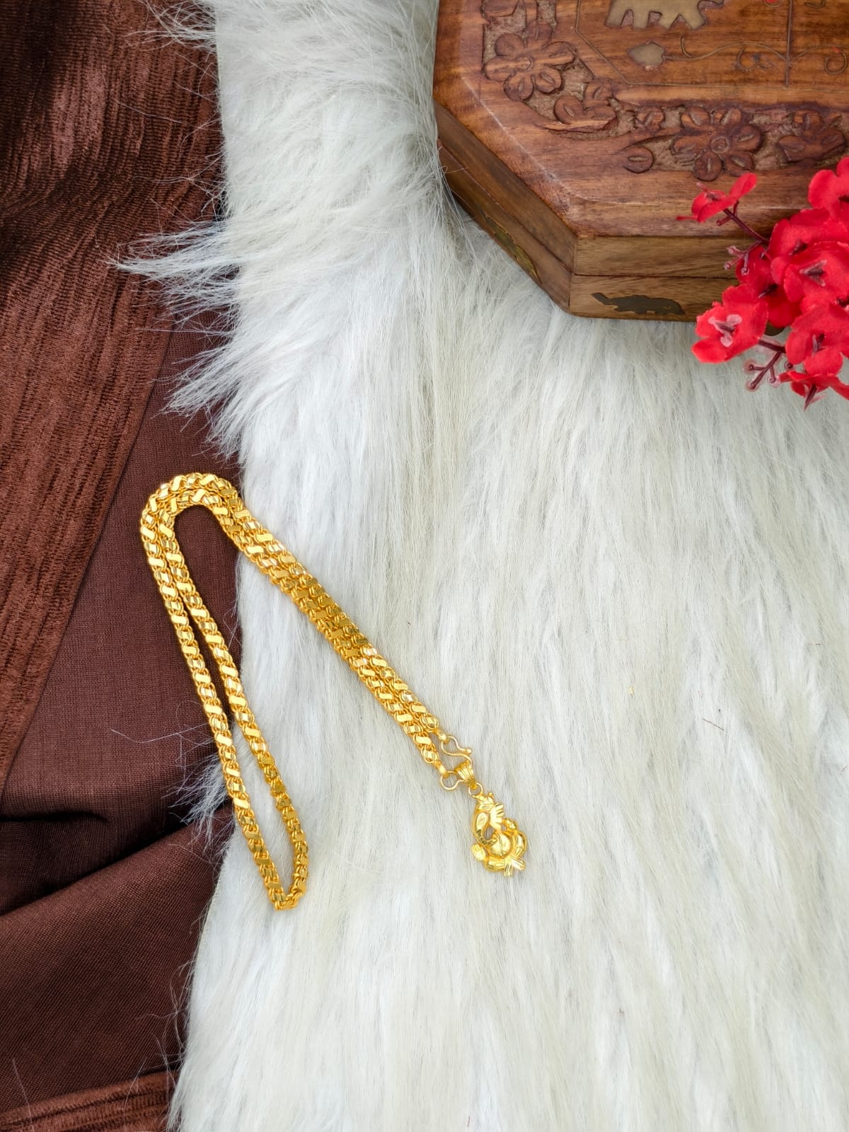 ✨ Elegant 1 Gram Gold-Plated Women’s Chain | 18 Inch Lightweight Necklace Model-23 ✨