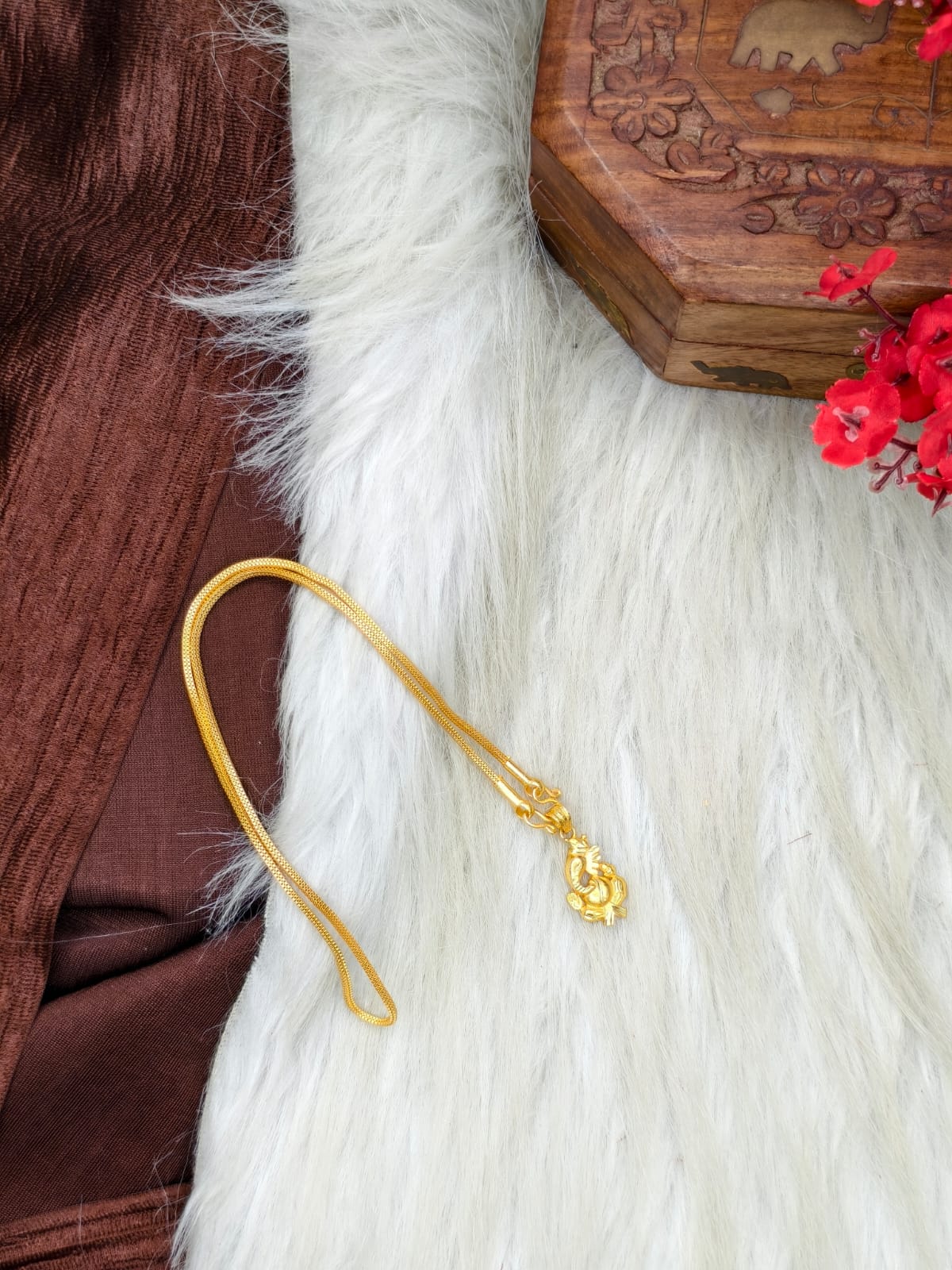 ✨ Elegant 1 Gram Gold-Plated Women’s Chain | 18 Inch Lightweight Necklace Model-1 ✨
