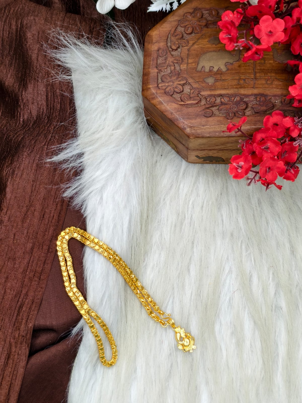 ✨ Elegant 1 Gram Gold-Plated Women’s Chain | 18 Inch Lightweight Necklace Model-24 ✨