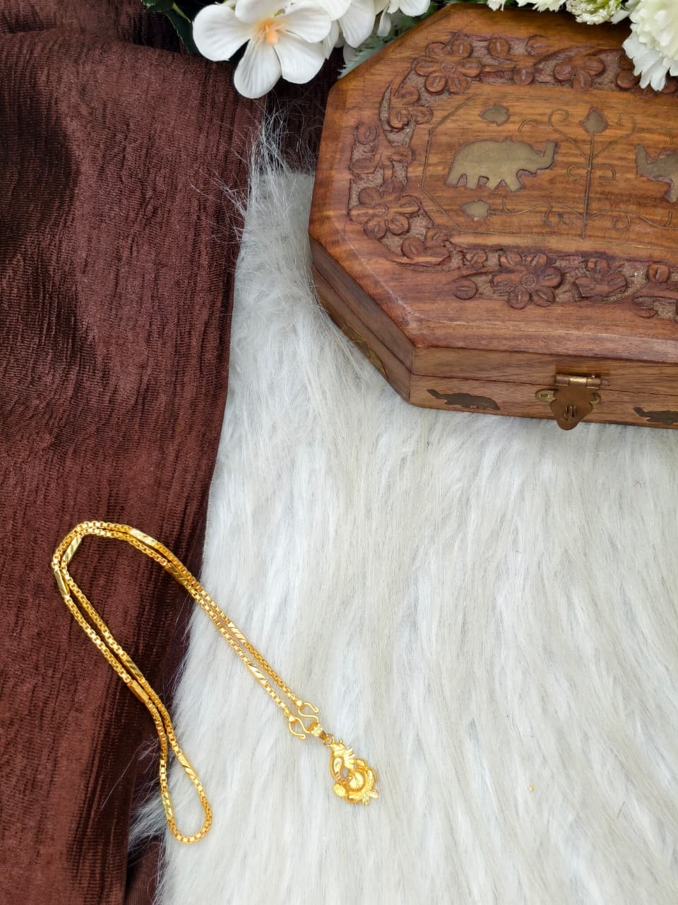 ✨ Elegant 1 Gram Gold-Plated Women’s Chain | 18 Inch Lightweight Necklace Model-8 ✨