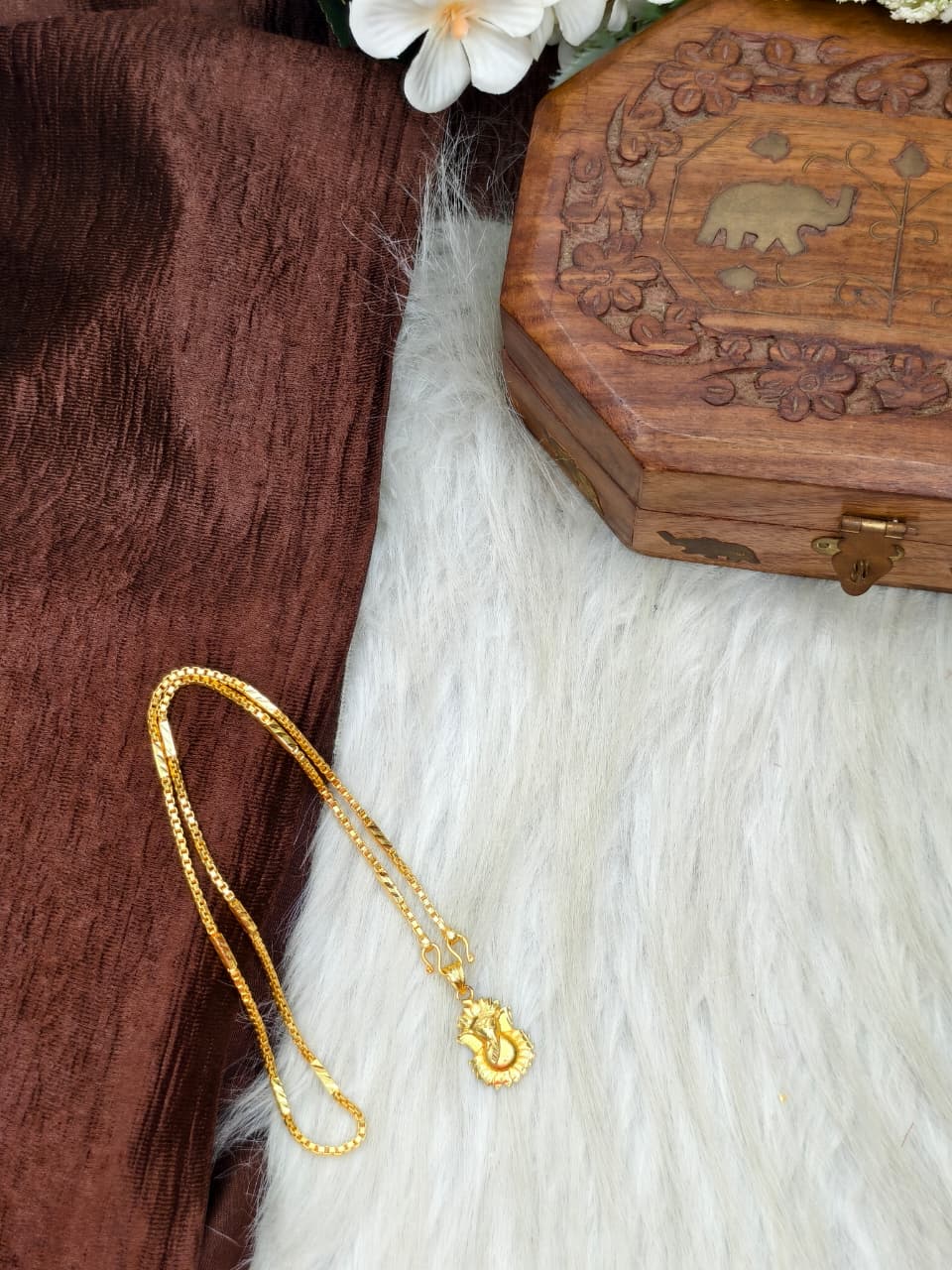 ✨ Elegant 1 Gram Gold-Plated Women’s Chain | 18 Inch Lightweight Necklace Model-8 ✨