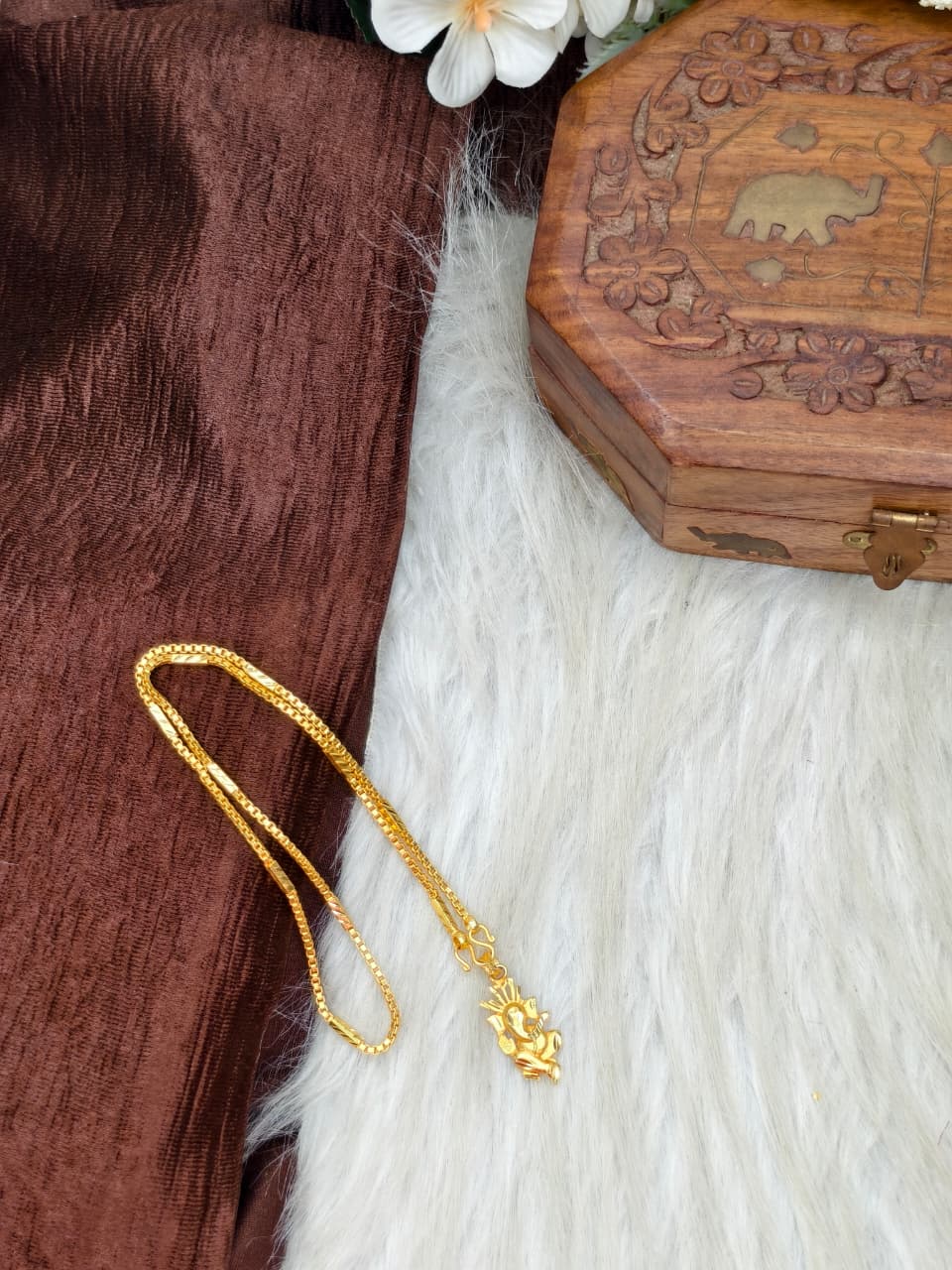 ✨ Elegant 1 Gram Gold-Plated Women’s Chain | 18 Inch Lightweight Necklace Model-8 ✨