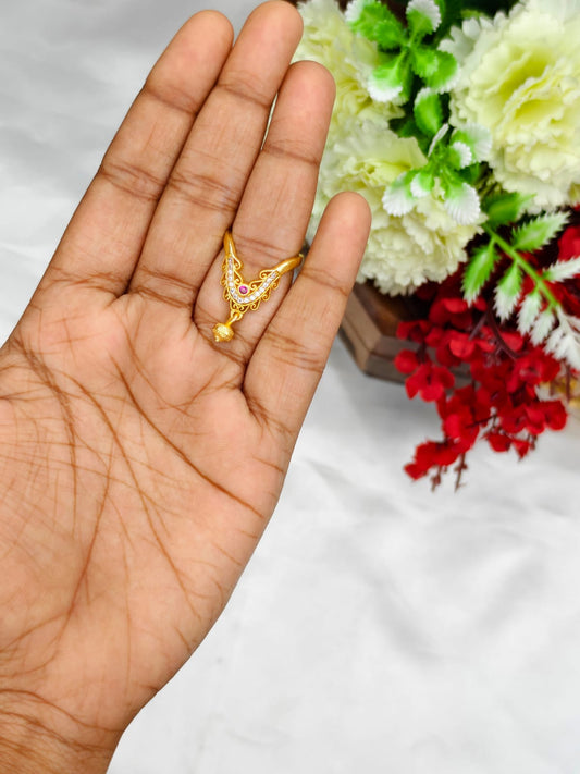 1 Gram Gold Plated Women's V Typ Ring | Premium Gold Finish | Elegant Daily Wear Ring 12