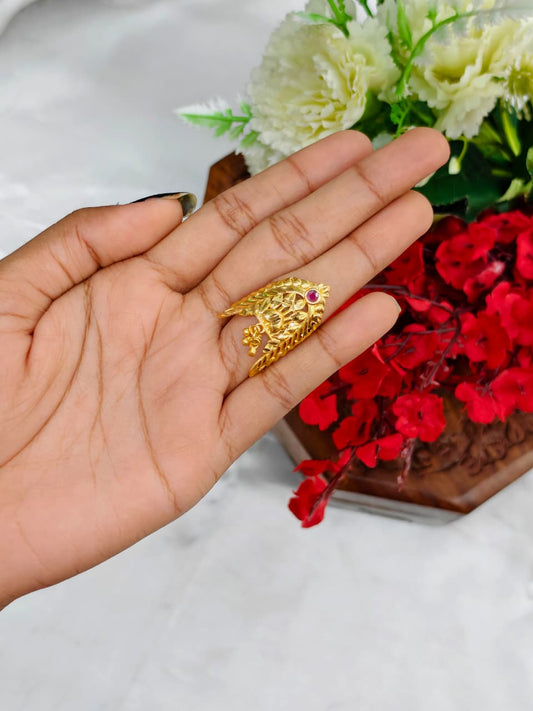 1 Gram Gold Plated Women's V Typ Ring | Premium Gold Finish | Elegant Daily Wear Ring 14