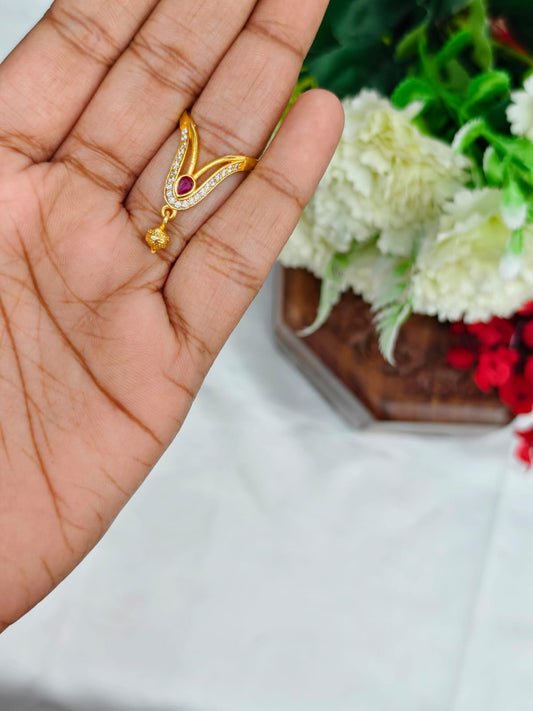1 Gram Gold Plated Women's V Typ Ring | Premium Gold Finish | Elegant Daily Wear Ring 3