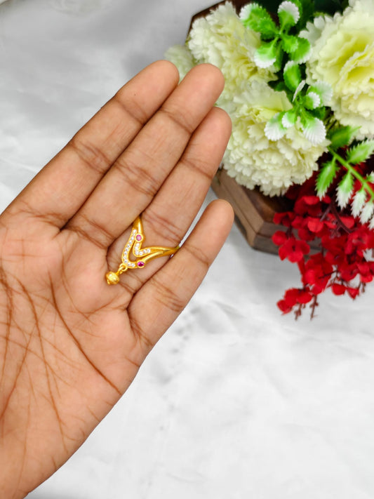 1 Gram Gold Plated Women's V Typ Ring | Premium Gold Finish | Elegant Daily Wear Ring 4