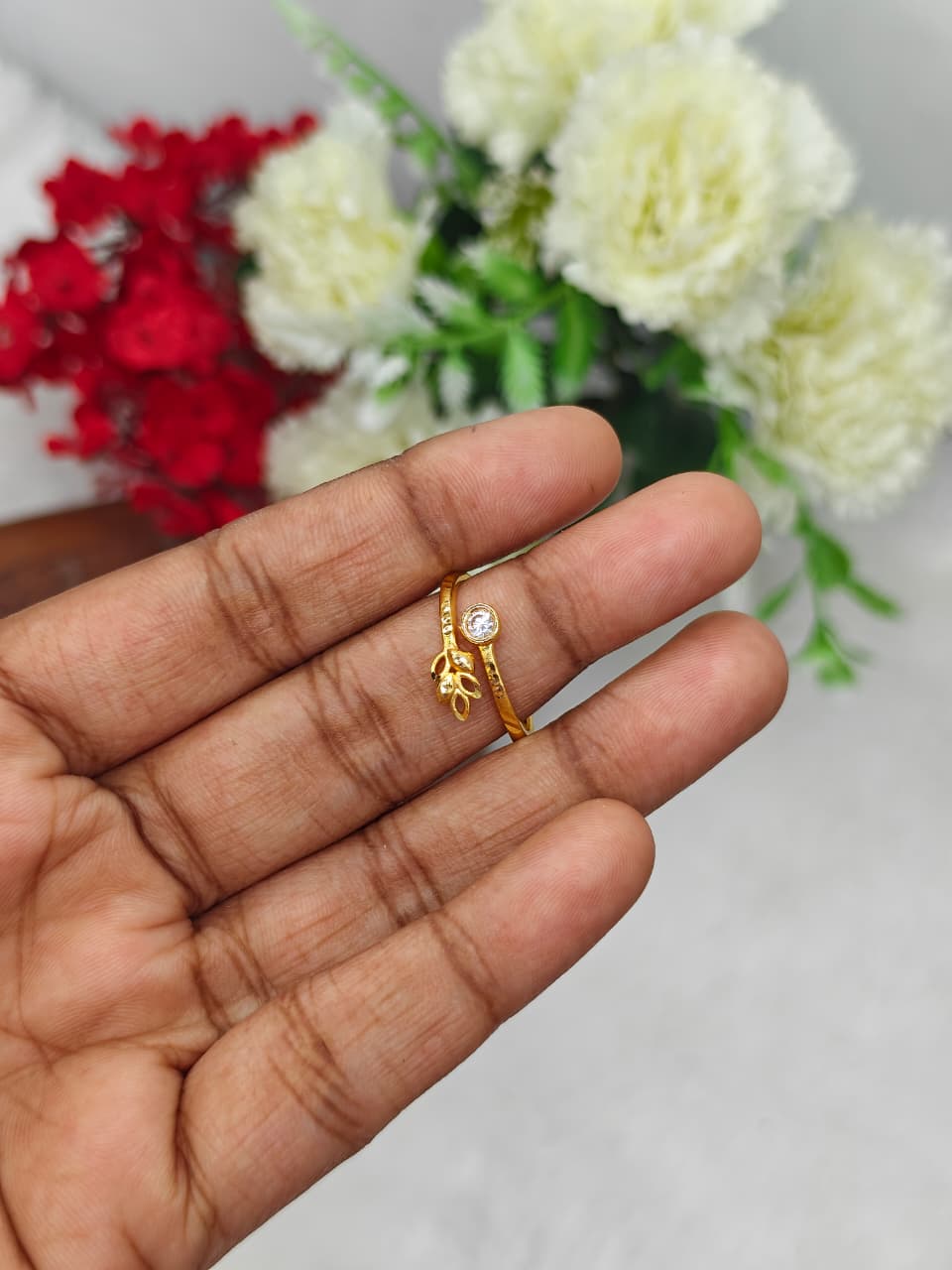 Elegant Women’s 1 Gram Gold plain Ring – Matte Finish