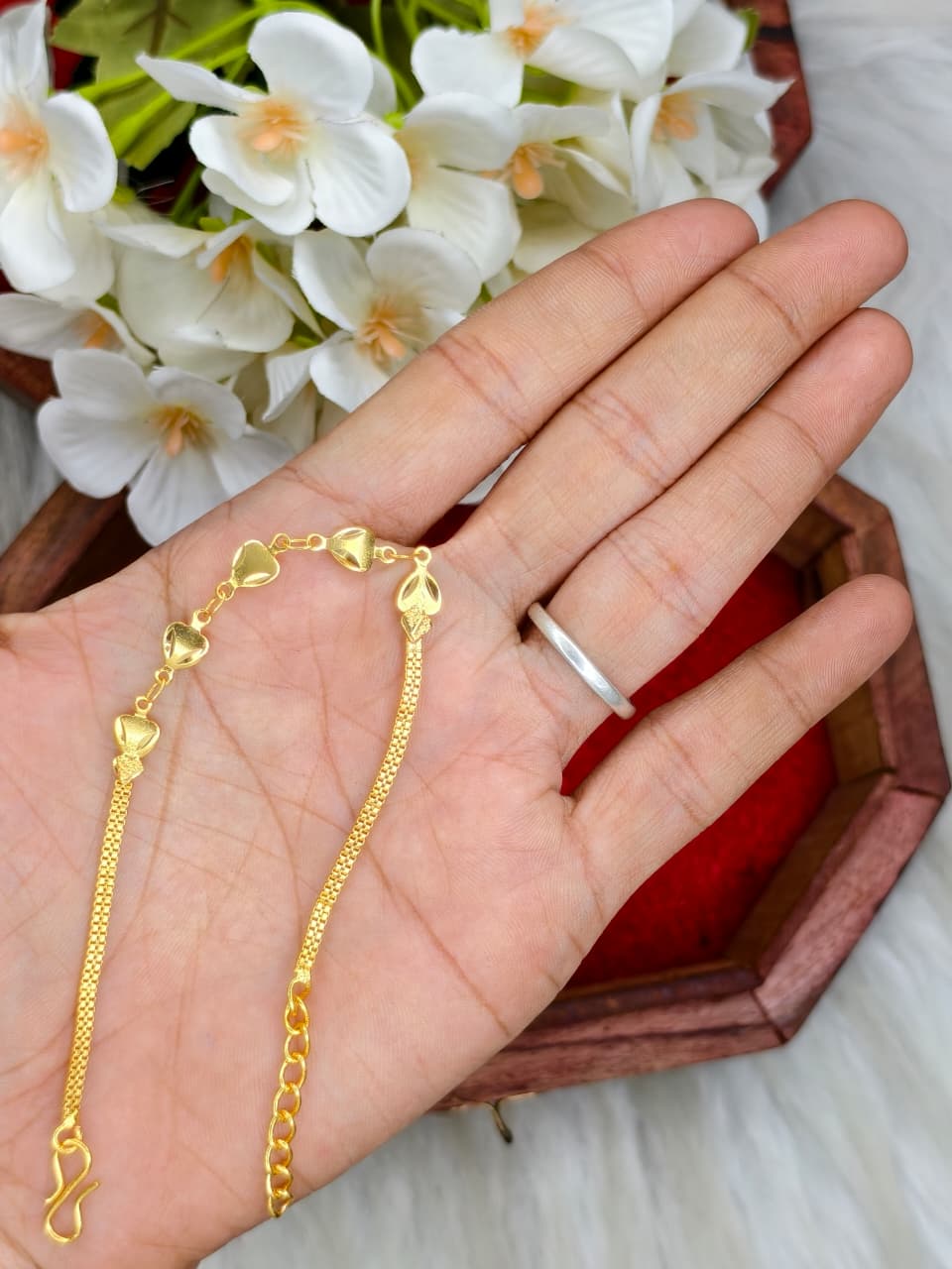Elegant Women’s Bracelet – 1 Gram Gold with Matte Finish
