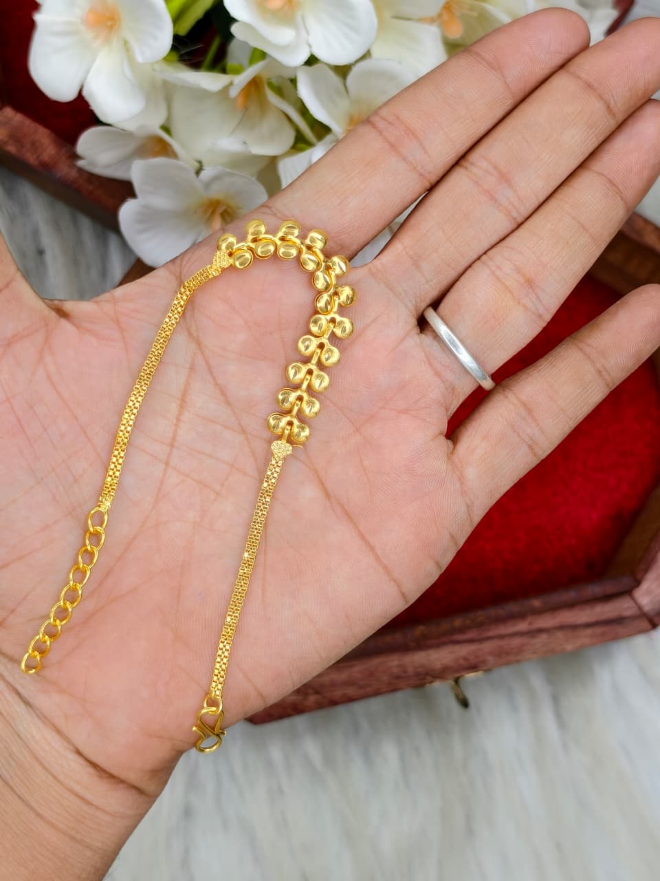 Elegant Women’s Bracelet – 1 Gram Gold with Matte Finish