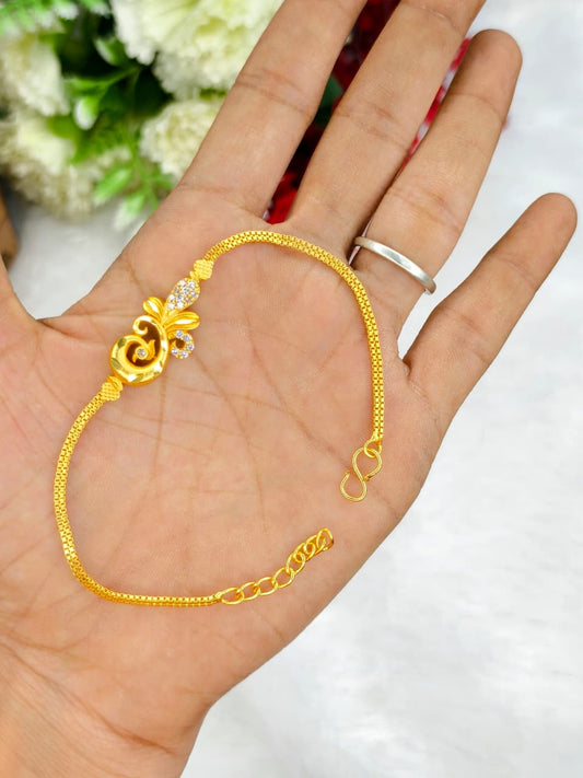 Elegant Women’s Bracelet – 1 Gram Gold with Matte Finish