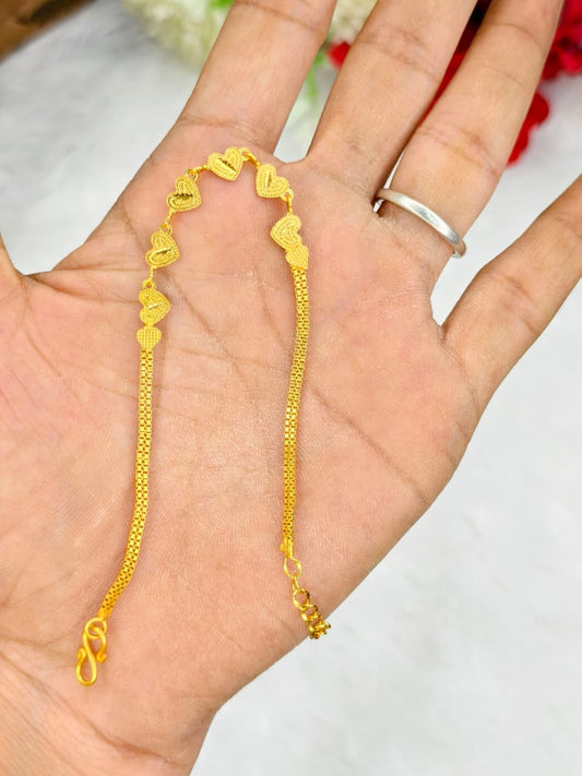 Elegant Women’s Bracelet – 1 Gram Gold with Matte Finish