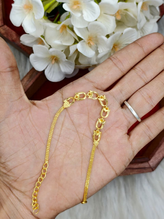 Elegant Women’s Bracelet – 1 Gram Gold with Matte Finish