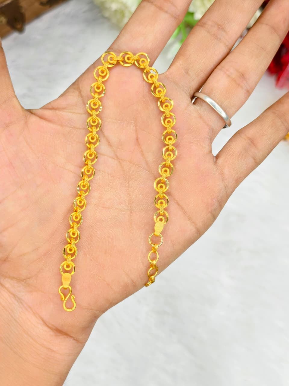 Elegant Women’s Bracelet – 1 Gram Gold with Matte Finish