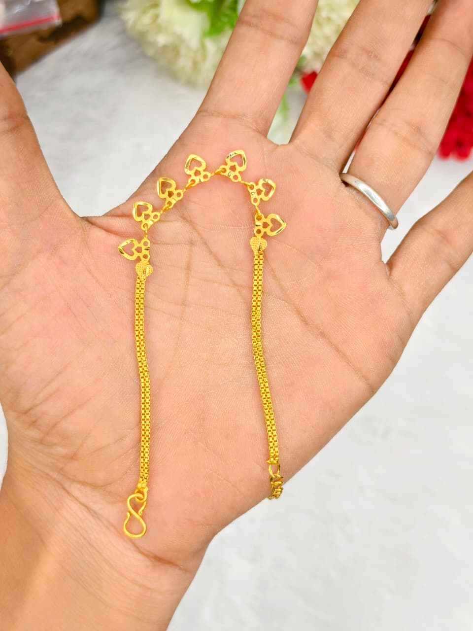 Elegant Women’s Bracelet – 1 Gram Gold with Matte Finish